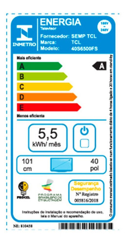 Imagem 4 de 4 de Tv Led 40 Android Tcl 2 Hdmi 1 Usb Wi-fi Bluetooth