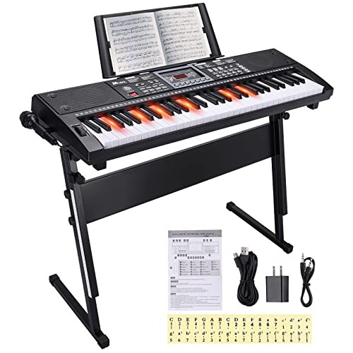 24hocl 61 Key Premium Electric Keyboard Piano Para Principia