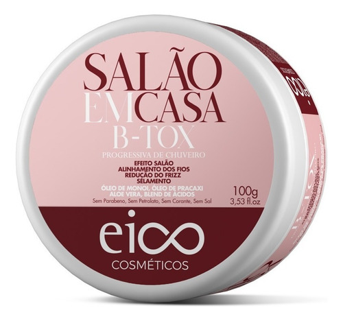 Eico Salão Em Casa B-tox Progressiva De Chuveiro 100g