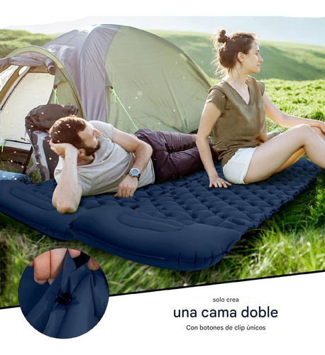 Colchón Inflable Plegable Portátil Para Acampar Colchoneta