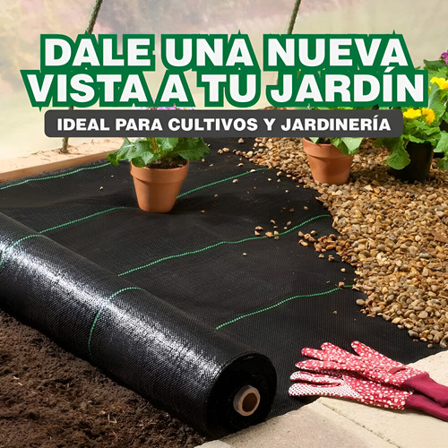 Ground Cover O Malla Antimaleza 2m Ancho X 100m Largo