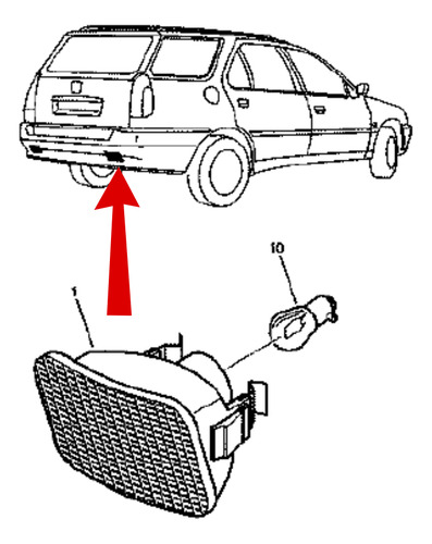 Faro Trasero Derecho Antiniebla Peugeot 306 Rural Break