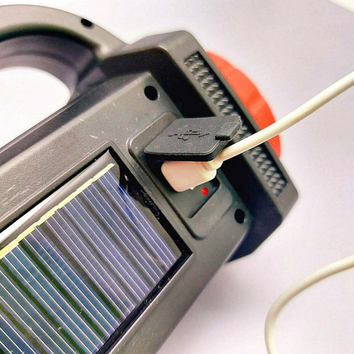Linterna Y Powerbank De Mano Solar, Recargable Y Tres Modos