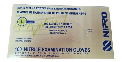 Guante Nitrilo M (nipro) Pack De 10 Cajas X 100 Unidades