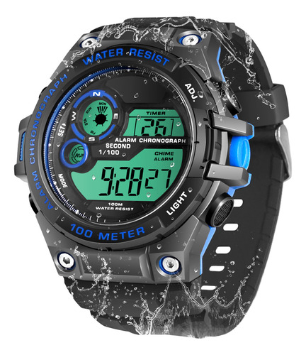 Reloj De Pulsera Hombre Para Nadar Y Bucear 100m Impermeable