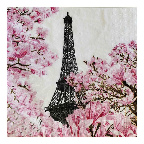 Imagen 2 de 6 de Servilletas Decoupage Torre Eiffel Paris Laura Craft