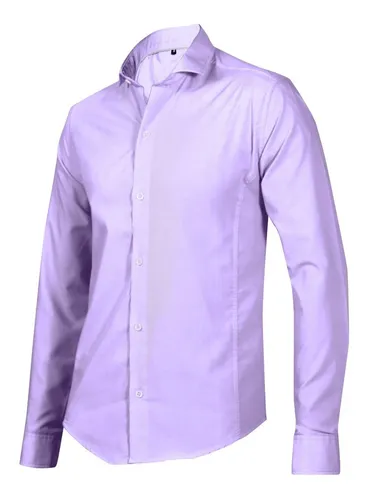 Correo Vaticinador Complacer Camisa Lila Hombre | MercadoLibre 📦