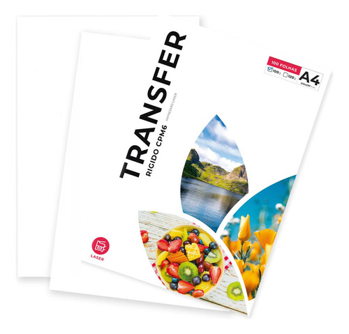 Papel Transfer Laser Rigido 100gr A4 - 500 Fls Cor Branco