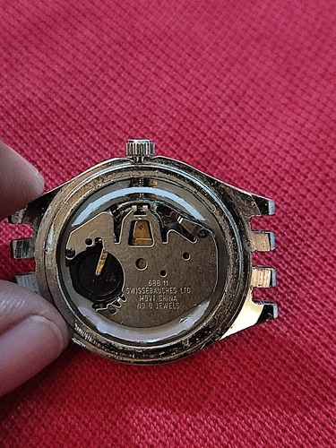 Reloj Mujer Vintage, Geneva Quartz, Caratula Verde, Sin Cor. (Usado)