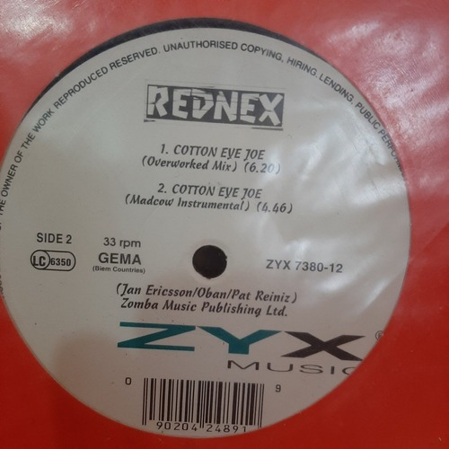 Vinilo Rednex Cotton Eye Joe Ericsson Oban Libros Del Mundo