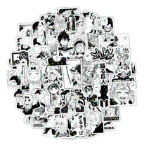 Comprar Pack 50 Stickers Adhesivo Holografico Anime Blanco Negro
