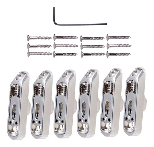 6pcs Ponte Individual Selim Arremate Para Guitarra Elétrico