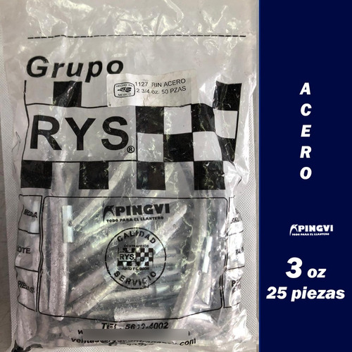 Contrapeso P Balanceo/ Plomo Bolsa Con 25pz Acero 3  Oz