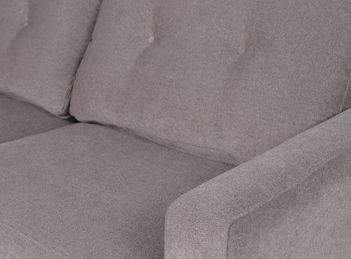 Sofá Rosen Charlotte 3 Cuerpos Tela Visón Color Beige