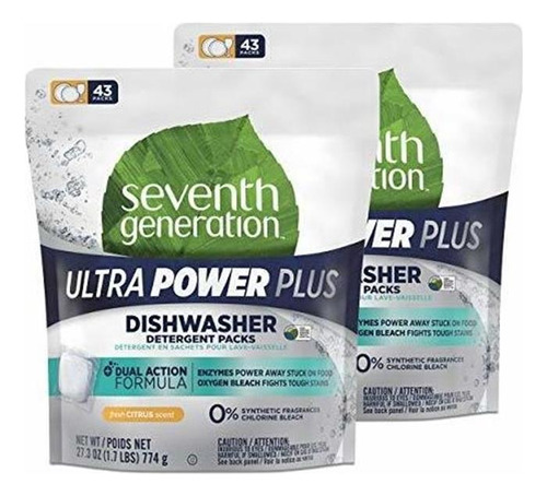 Séptima Generación Ultra Power Plus Paquetes De Detergente 