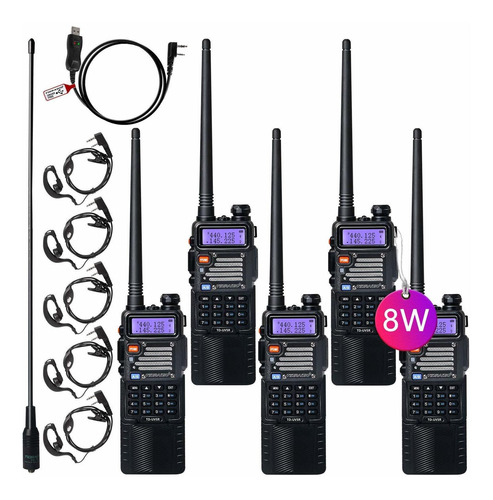 Uv High Power Ham Radio Handheld Dual Band Walkie Talkie 5