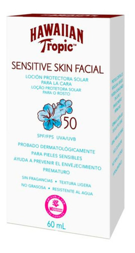 Protector Solar Facial Sensitive Skin Fps 50 Hawaiian Tropic