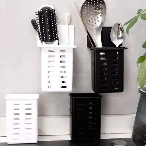 Set De 2 Cestos Para Cubiertos O Accesorios Blanco