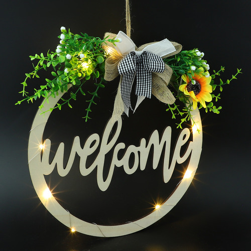 Placa De Bienvenida Iluminada, Guirnalda De Bienvenida, Coro