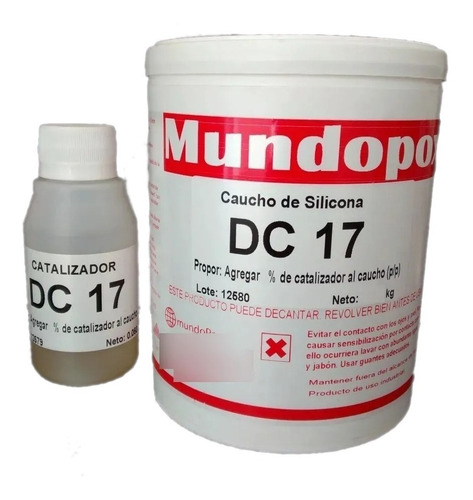 Caucho De Silicona Mundopox Dc-17 Uso General X 1 Kg.