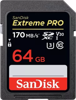 Tarjetas Sandisk 64gb Extreme Pro Sdxc Uhs-i Card - C10, U3, V30, 4k Uhd, Sd Card - Sdsdxxy-064g-gn4in