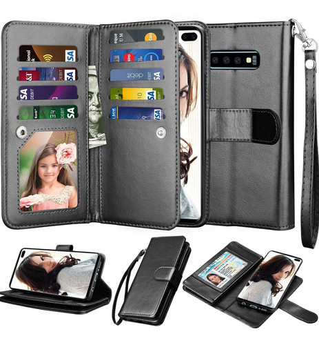 Njjex Wallet Case Para Galaxy S10 Plus, Para Galaxy S10 + Ca