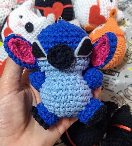 Imagen 7 de 7 de Dia Del Niño: Muñeco Tejido (amirigumi) Stitch + Bombon + Ch