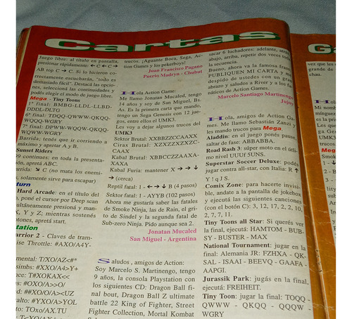 Revista Antigua * Action Games * Especial Trucos Ninte Play (Usado)