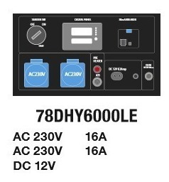 Generador Eléctrico Y Manual Hyundai Diesel 5/5,5 Kw/kva