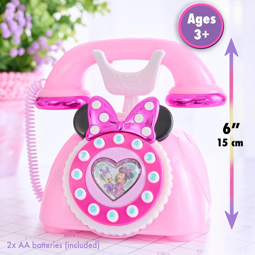 Disney Junior Minnie Mouse Ring Me Teléfono Giratorio Con Lu
