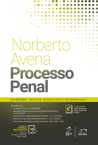 Processo Penal, de Avena, Norberto. Editora Forense Ltda., capa mole em português, 2022