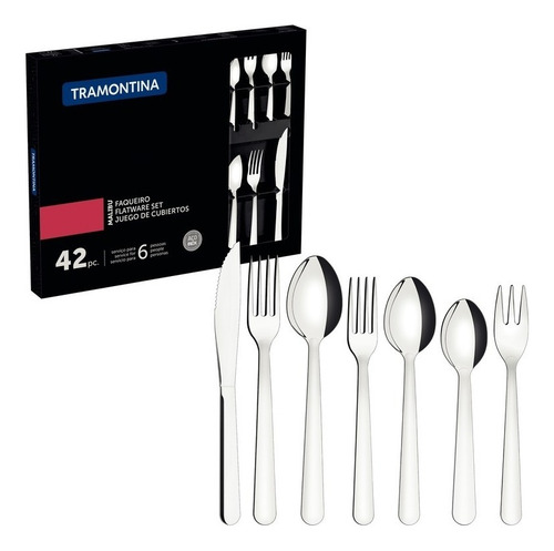 Faqueiro 42 Peças Malibu Aço Inox Tramontina