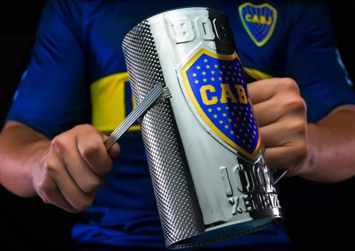 Vaso Guira Pro Oficial Boca Con Raspador - Oddity