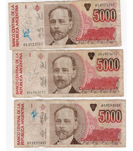 Ltb185. Lote 23 Billetes Argentinos Muy Usados, 1977- 1991