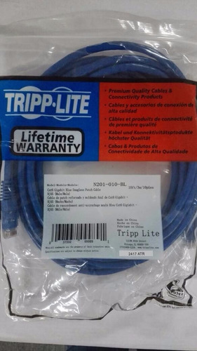 Cable Patch Cord Tripp Lite Cat.6 Azul 3mts