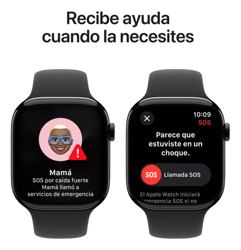 Apple Watch S10 Gps + Cellular 42mm S/m Aluminio Color Negro Negro Azabache Correa Deportiva Negra Negro Brillante
