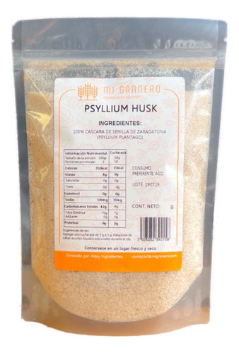 Psyllium Hulk Plantago Zaragatona Cascarilla Entera 5 Kg