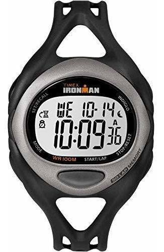 Timex Ironman Hombres T54281 Liso 50 Ampliar Negro / Plata-t