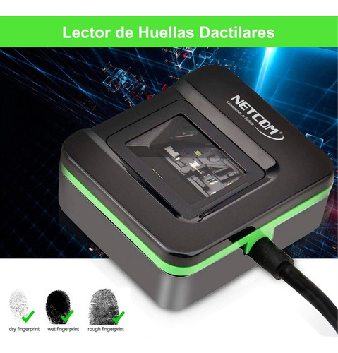Lector Y Escáner De Huellas Dactilares Usb Netcom Sensor