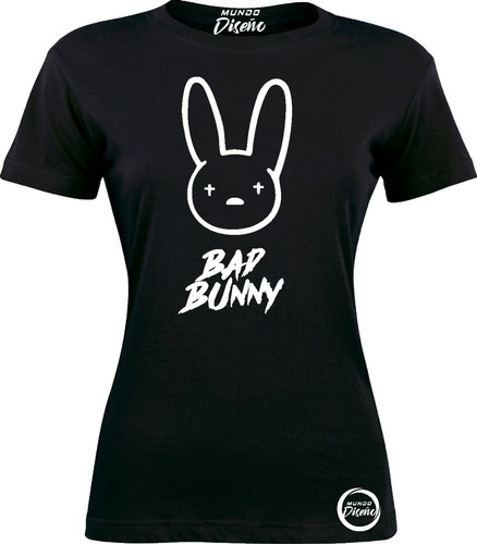 Polera De Mujer Manga Corta Bad Bunny Conejo Malo