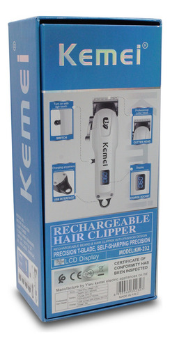 Máquina Cortadora De Cabello Profesional Kemei Km-232