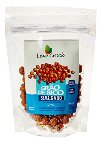 Kit 6x: Grão De Bico Salgado Sem Glúten Leve Crock 50g