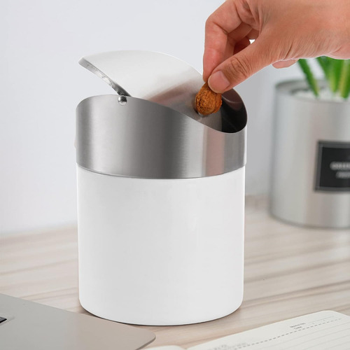 Cesto Tacho De Basura Acero Inox Chico De Mesada Vaiven Pc