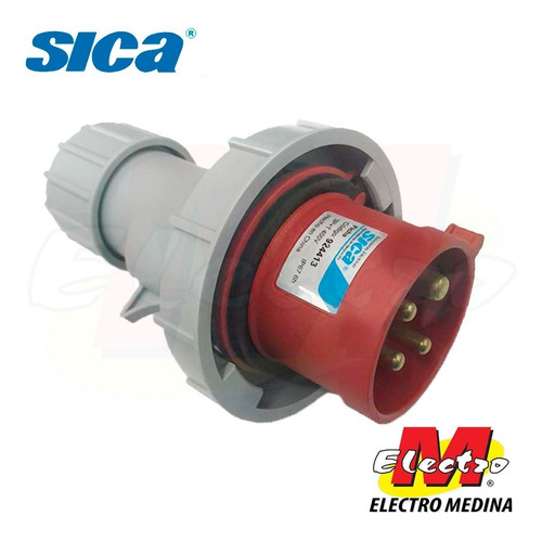 Ficha Macho Tipo Scame 3p + T 16a Ip67 Sica Electro Medina