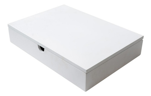 Imagem 2 de 3 de Caixa Porta Joias Nina Com Espelho Mdf Laqueado Branco Luxo
