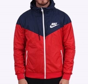 jaqueta nike windrunner azul e vermelha