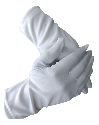 Guantes Blancos De Desfile, Ceremonias, Garzones Y Disfraces