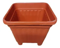 Comprar Pack 5 Maceteros Macetas Plástico Cuadrado Con Patas N°8 Var