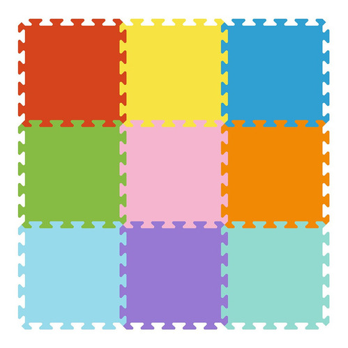 Puzzle Eva 9 Piezas Liso Color Multicolor