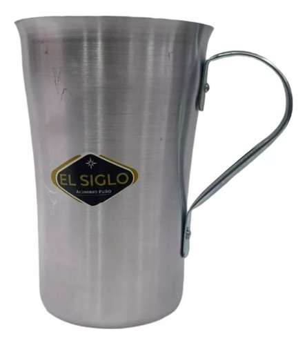 Vaso De Fernet C/asa Aluminio 850cc El Siglo Color Plateado